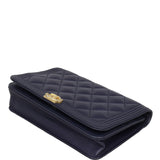 Chanel Boy Wallet on Chain | Navy Blue