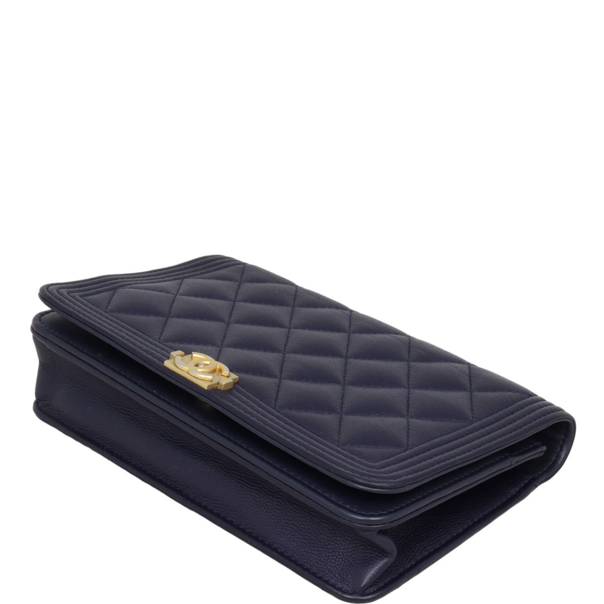 Chanel Boy Wallet on Chain | Navy Blue