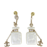 Chanel No.5 Crystal Perfume Bottle Hoop Earrings