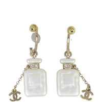 Chanel No.5 Crystal Perfume Bottle Hoop Earrings