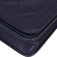 Chanel Boy Wallet on Chain | Navy Blue