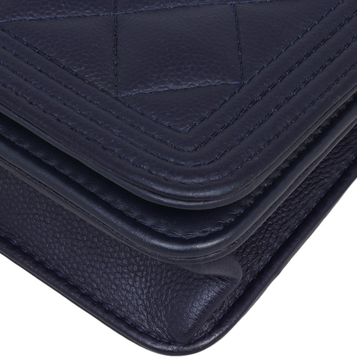 Chanel Boy Wallet on Chain | Navy Blue