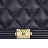 Chanel Boy Wallet on Chain | Navy Blue