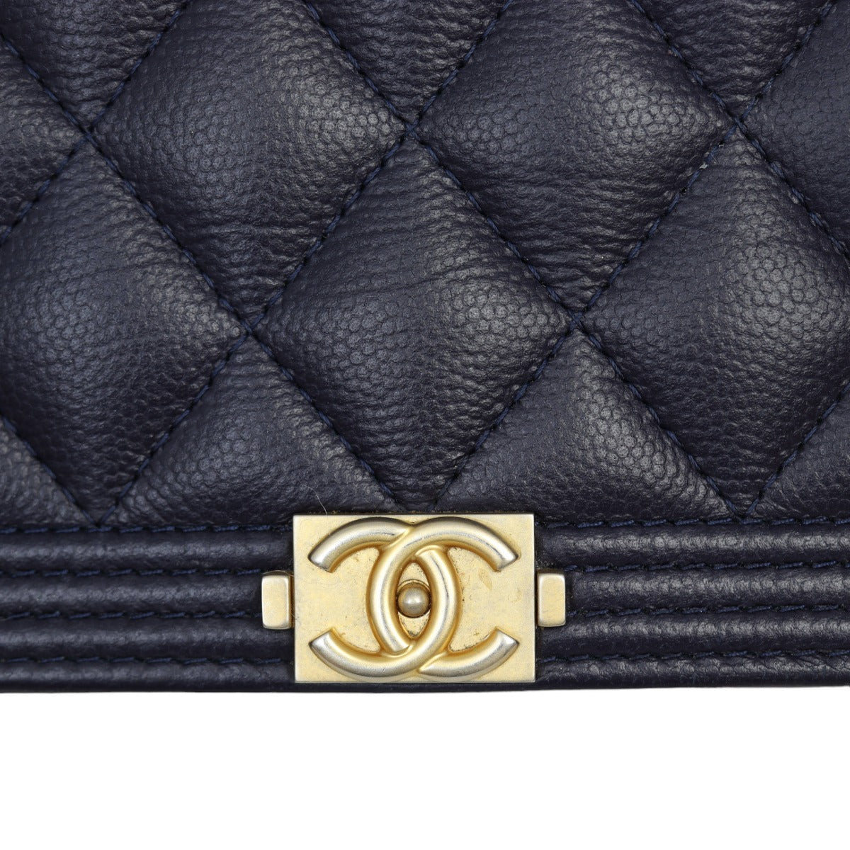 Chanel Boy Wallet on Chain | Navy Blue