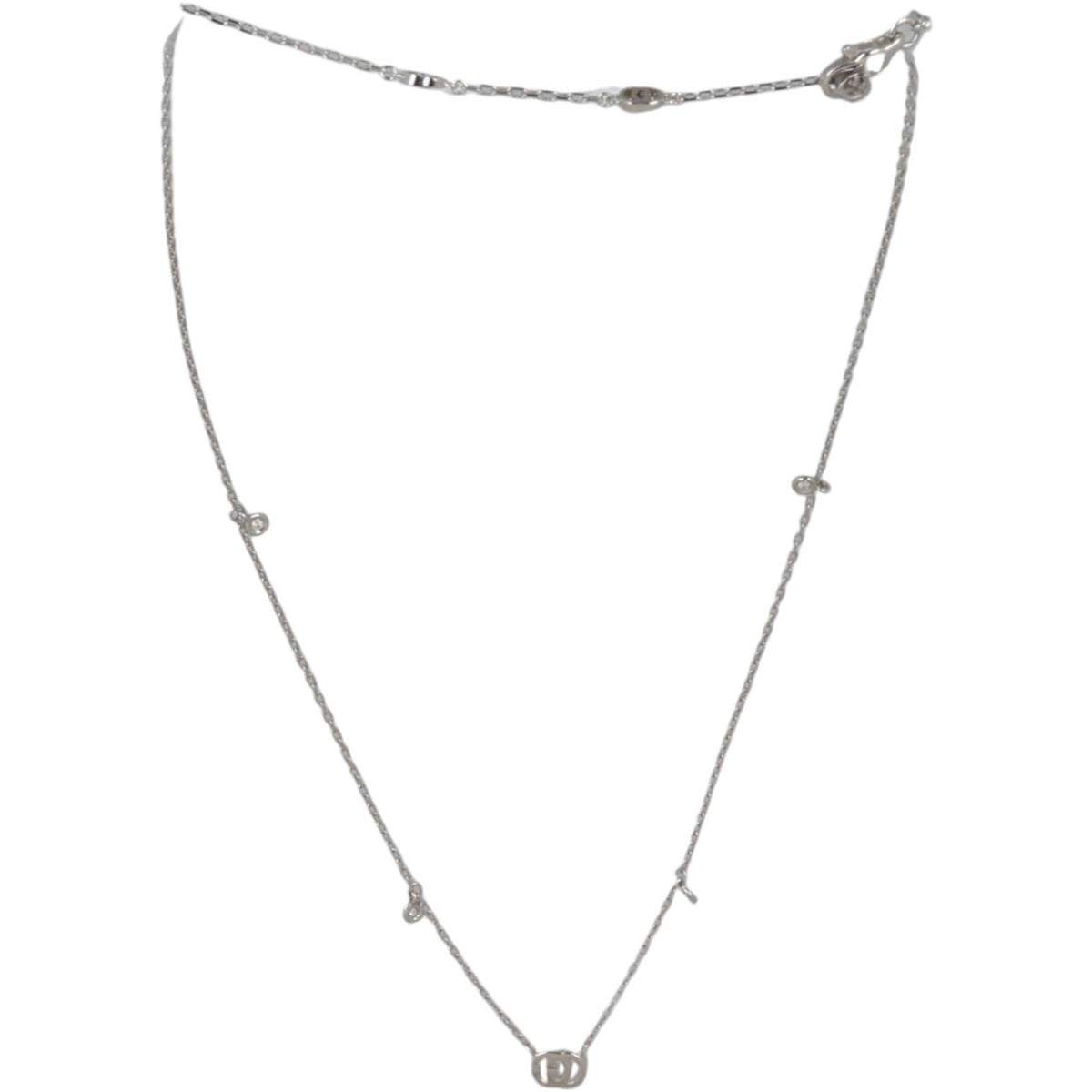 Gucci GG Running 18K White Gold Diamond Necklace