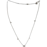 Gucci GG Running 18K White Gold Diamond Necklace
