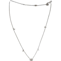 Gucci GG Running 18K White Gold Diamond Necklace