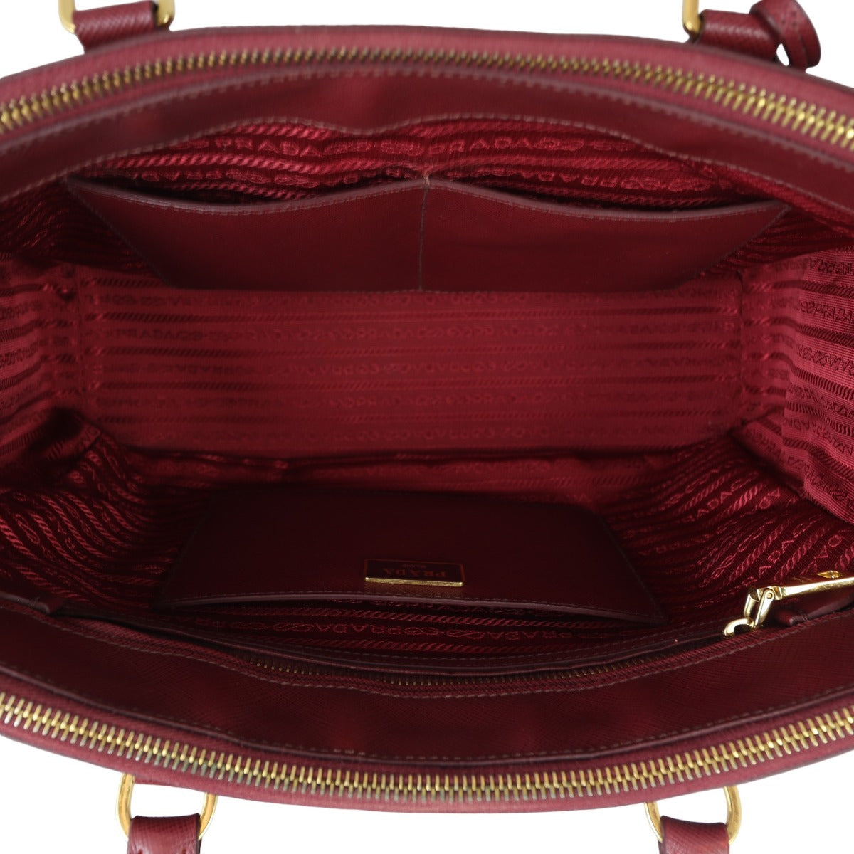 Prada Saffiano Lux Galleria Double Zip Tote Medium