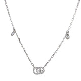 Gucci GG Running 18K White Gold Diamond Necklace