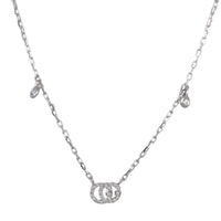 Gucci GG Running 18K White Gold Diamond Necklace