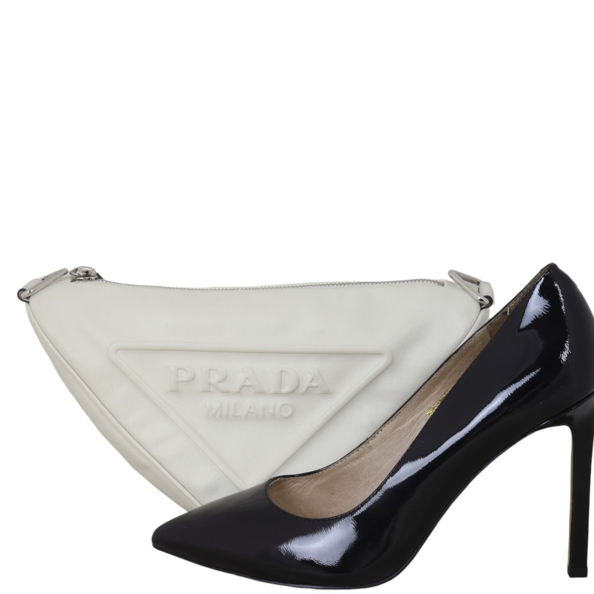 Prada Triangle Leather Shoulder Bag
