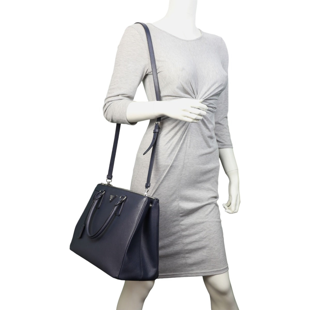 Prada Saffiano Lux Galleria Double Zip Tote Medium