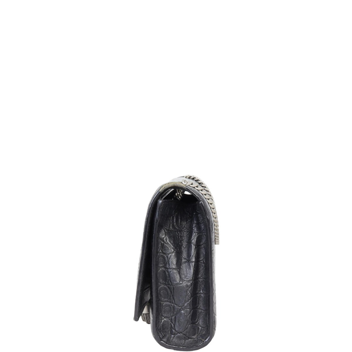 Saint Laurent Kate Tassel Chain Bag Medium Croc-Embossed