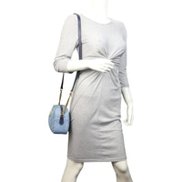 Gucci Pearl GG Marmont Denim Small Shoulder Bag