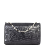 Saint Laurent Kate Tassel Chain Bag Medium Croc-Embossed