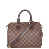 Louis Vuitton Speedy 25 Damier Ebene with Strap