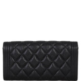 Chanel Boy Long Flap Wallet | Black SHW