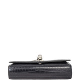 Saint Laurent Kate Tassel Chain Bag Medium Croc-Embossed