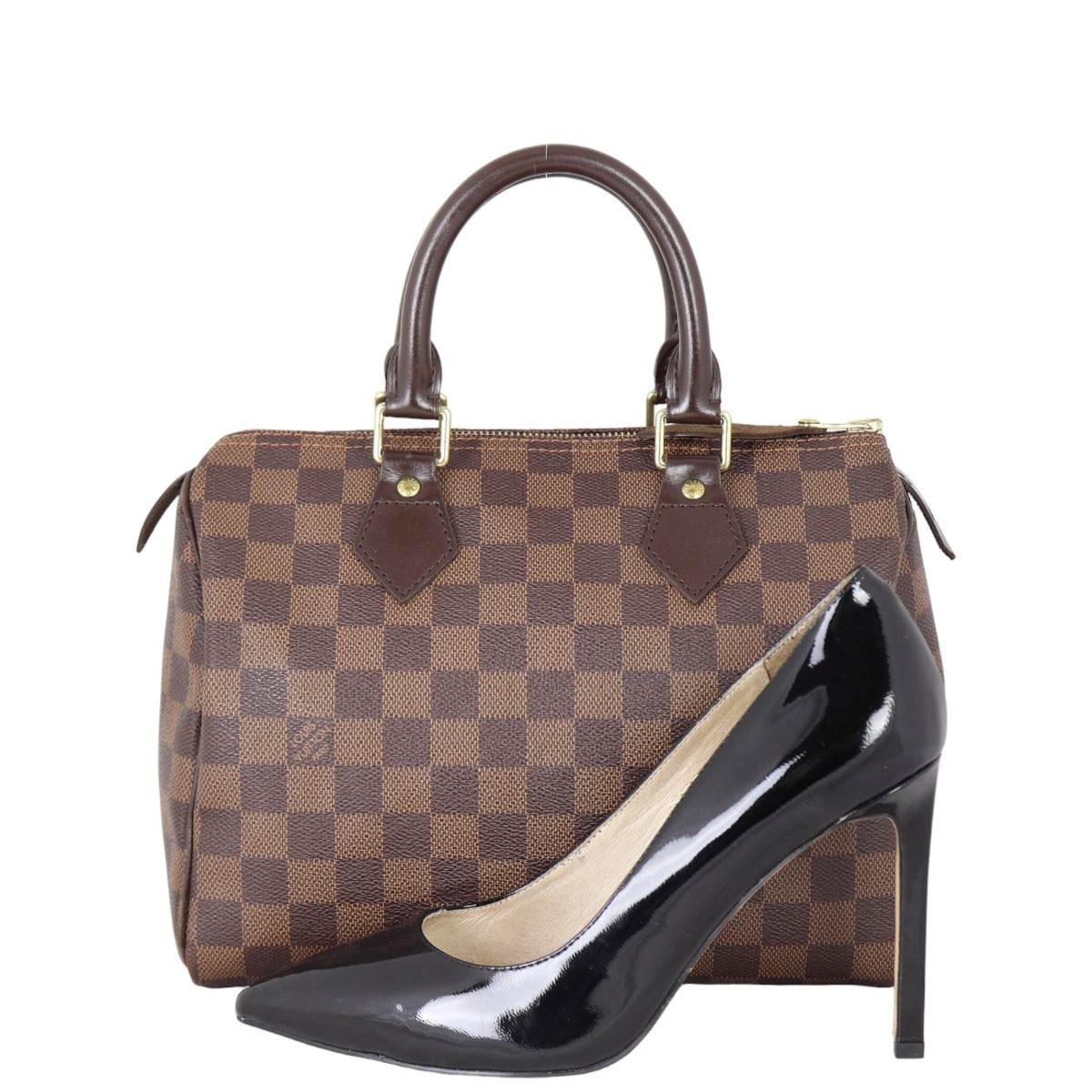 Louis Vuitton Speedy 25 Damier Ebene with Strap