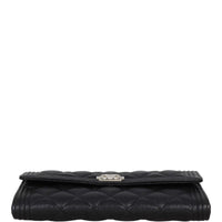 Chanel Boy Long Flap Wallet | Black SHW