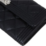 Chanel Boy Long Flap Wallet | Black SHW