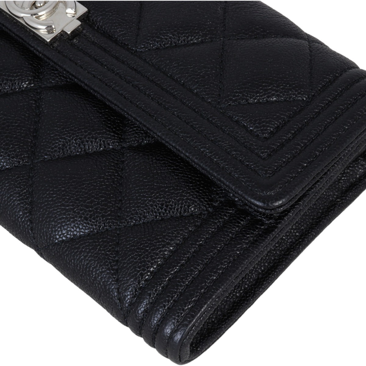 Chanel Boy Long Flap Wallet | Black SHW