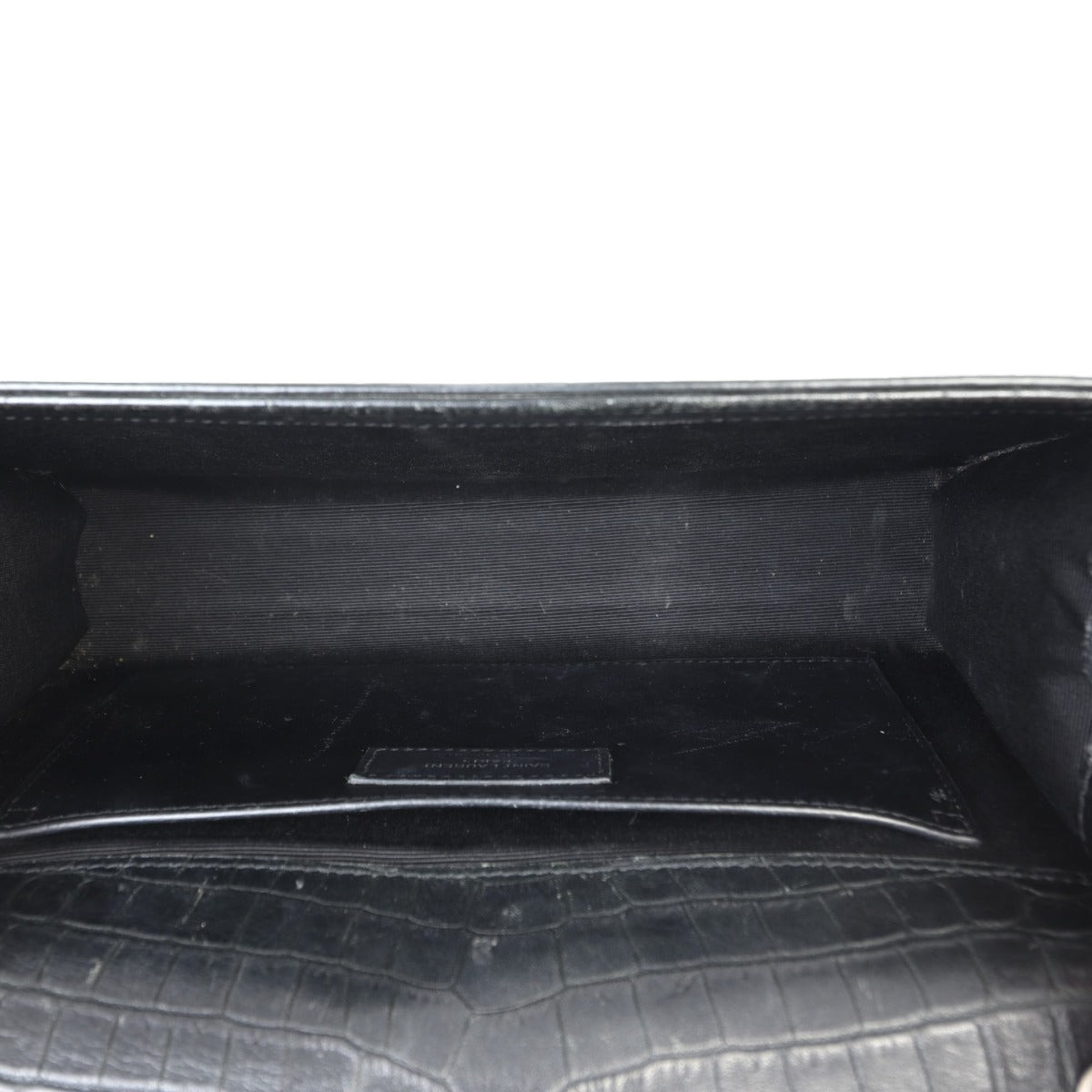 Saint Laurent Kate Tassel Chain Bag Medium Croc-Embossed