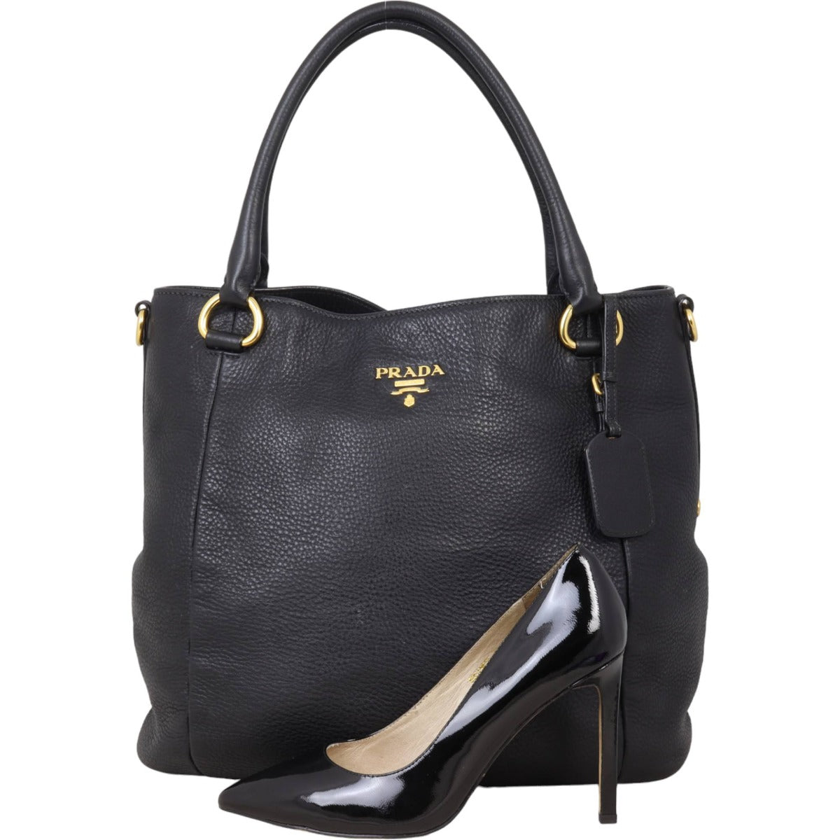 Prada Vitello Daino Two Way Tote