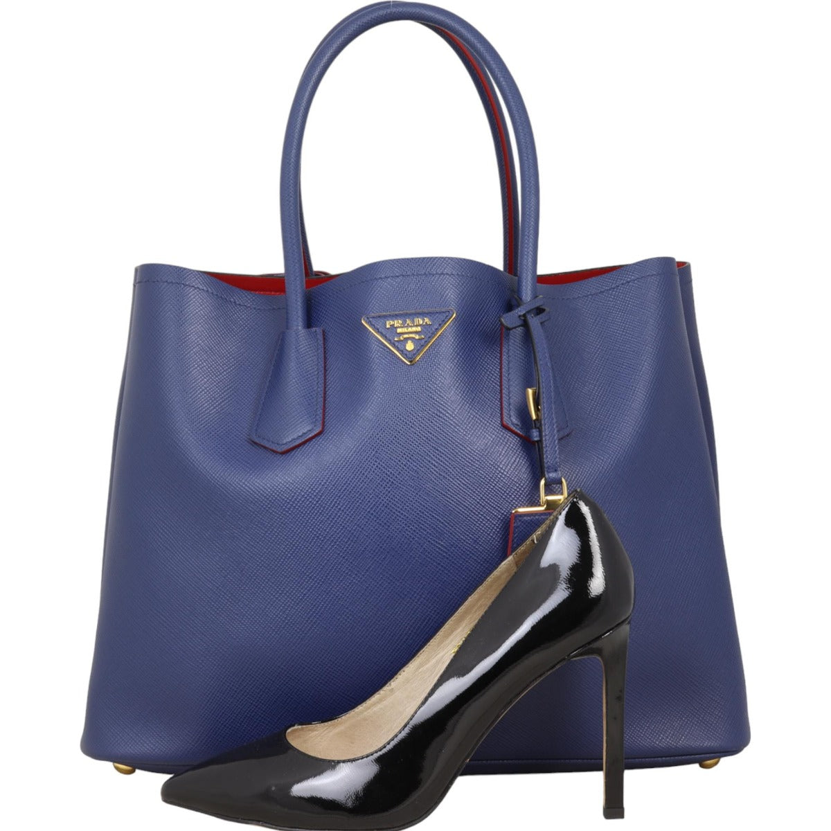 Prada Saffiano Cuir Double Bag Large