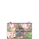 Gucci GG Supreme Blooms Padlock Small Shoulder Bag