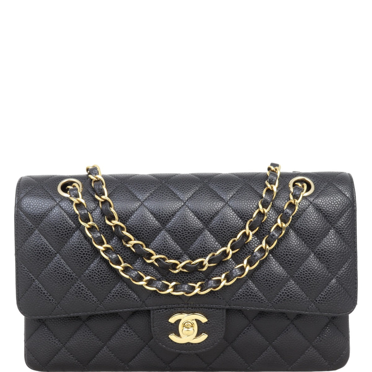 Chanel Classic Double Flap Medium | Black Caviar Gold Hardware