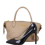 Prada Vitello Daino Small Zip Tote