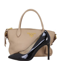 Prada Vitello Daino Small Zip Tote