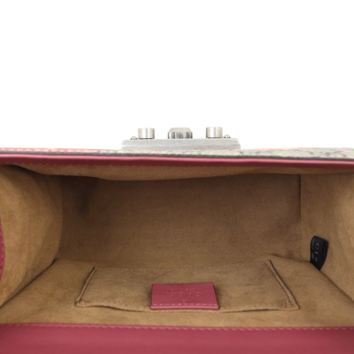 Gucci GG Supreme Blooms Padlock Small Shoulder Bag