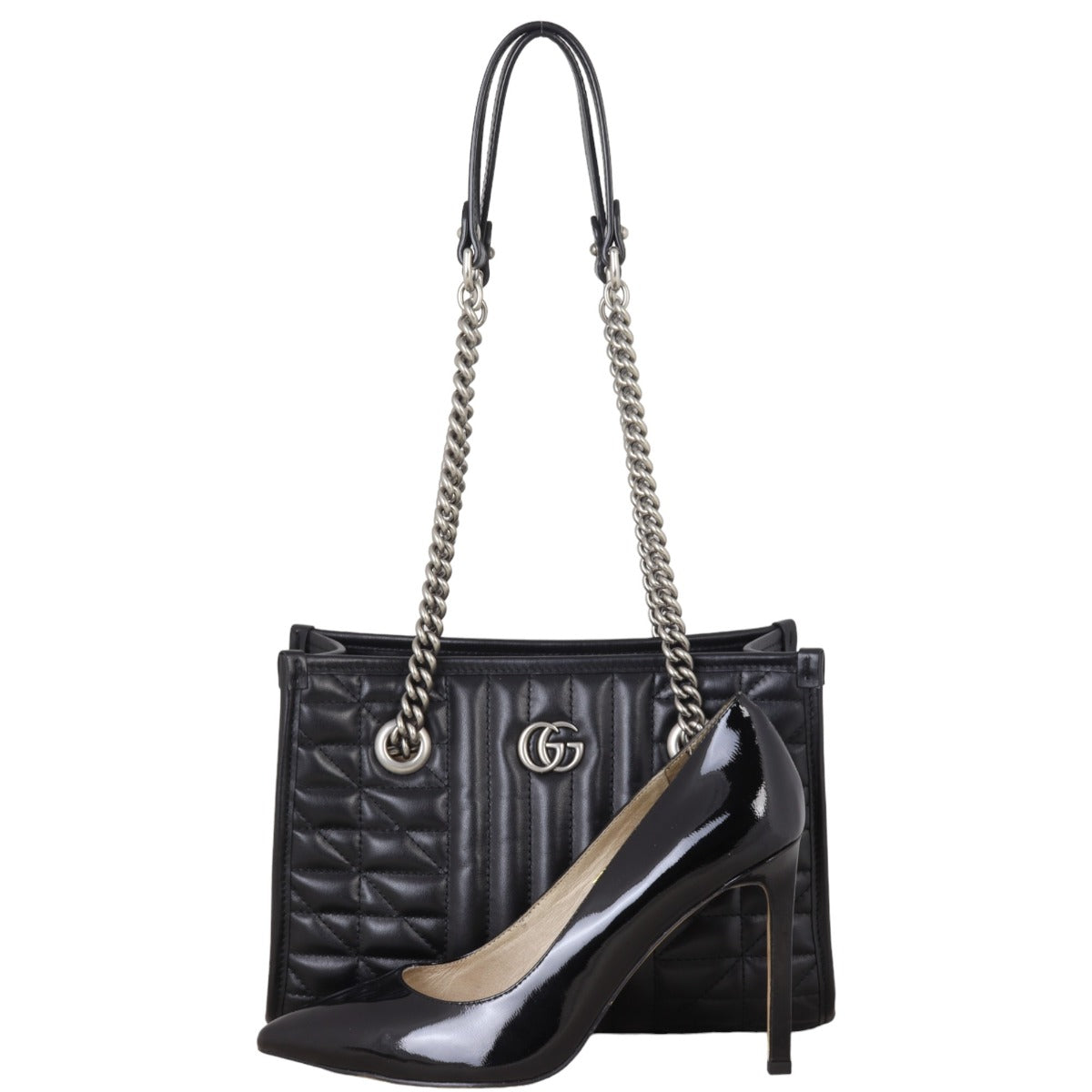 Gucci GG Marmont Matelasse Aria Chain Tote Small