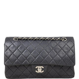 Chanel Classic Double Flap Medium | Black Silver Hardware