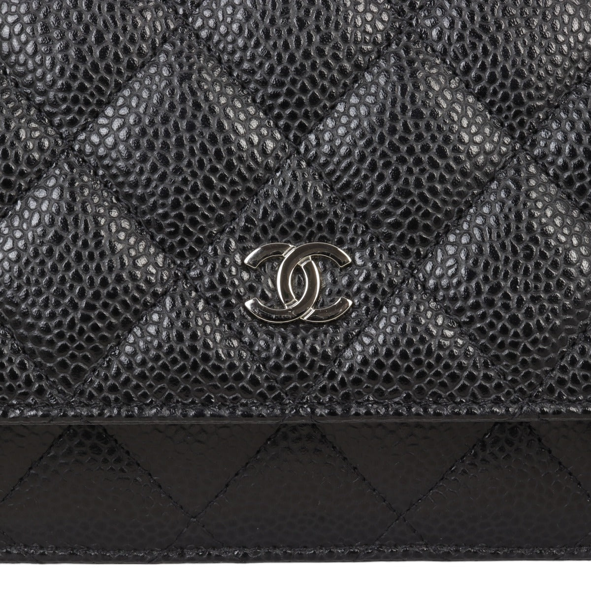 Chanel Classic Wallet on Chain | Black Caviar
