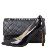 Chanel Classic Double Flap Medium | Black Silver Hardware