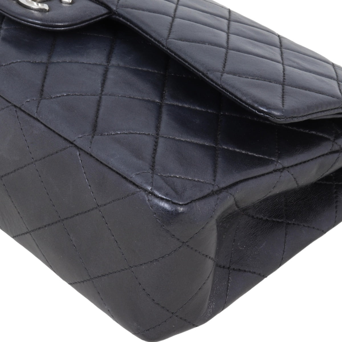 Chanel Classic Double Flap Medium | Black Silver Hardware