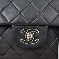 Chanel Classic Double Flap Medium | Black Silver Hardware