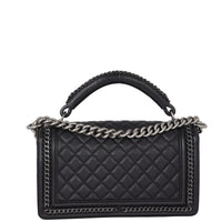 Chanel Boy Paris-Rome Chain Top Handle Old Medium | Black