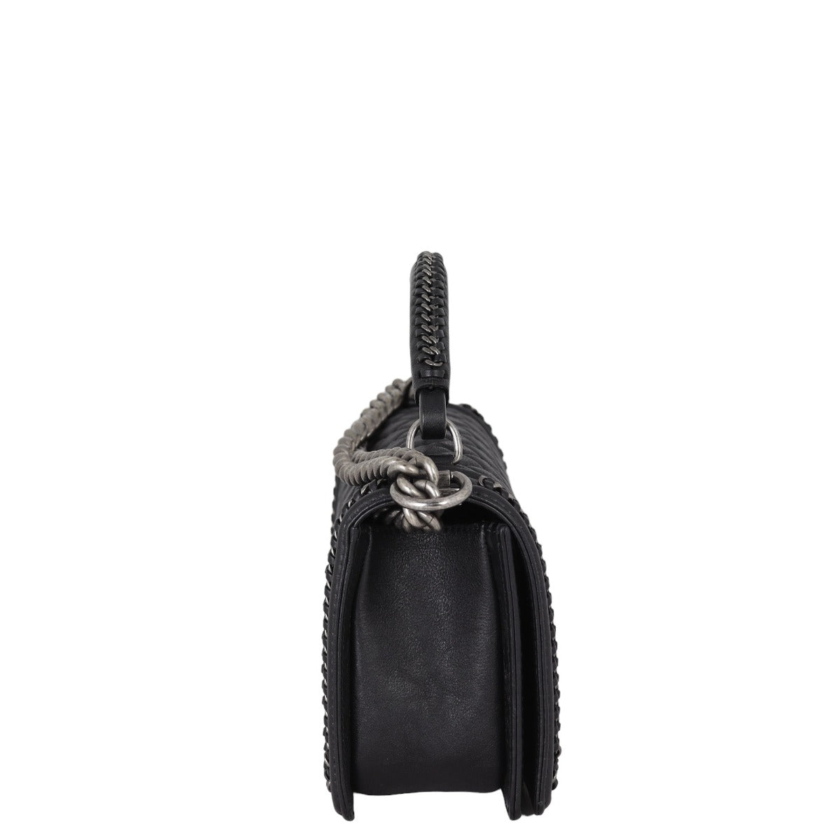 Chanel Boy Paris-Rome Chain Top Handle Old Medium | Black