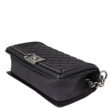 Chanel Boy Paris-Rome Chain Top Handle Old Medium | Black