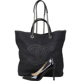 Chanel Coco Eyelets Large Shopping Tote