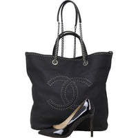 Chanel Coco Eyelets Large Shopping Tote