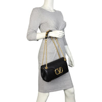 Valentino VLogo Stud Sign Shoulder Bag