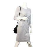 Saint Laurent Sunset Medium Croc-Embossed