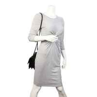 Saint Laurent Sunset Medium Croc-Embossed