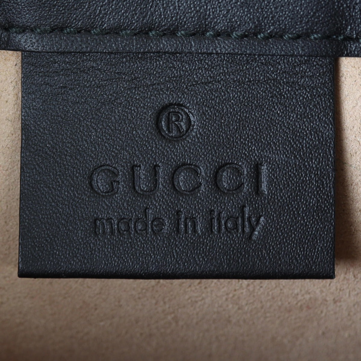 Gucci Ophidia Suede Bucket Bag Mini Interior Stamp