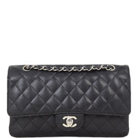 Chanel Classic Double Flap Medium | Black Caviar Silver Hardware
